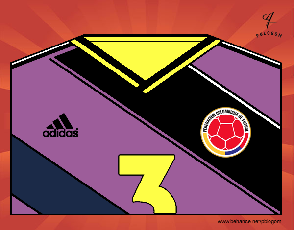 Camiseta del mundial de fútbol 2014 de Colombia