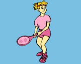 Dibujo Chica tenista 1 pintado por LunaLunita