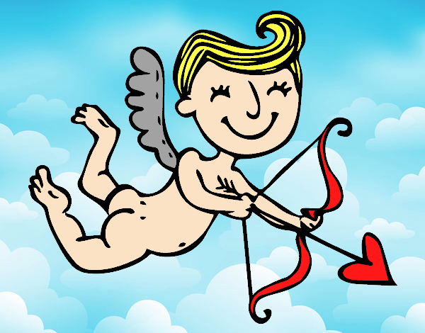 Cupido contento con flecha