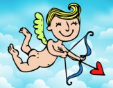 Cupido contento con flecha