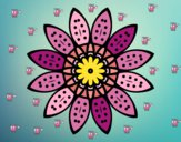 Dibujo Mandala flor con pétalos pintado por macheli