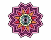 Dibujo Mandala flor de girasol pintado por lapizazul