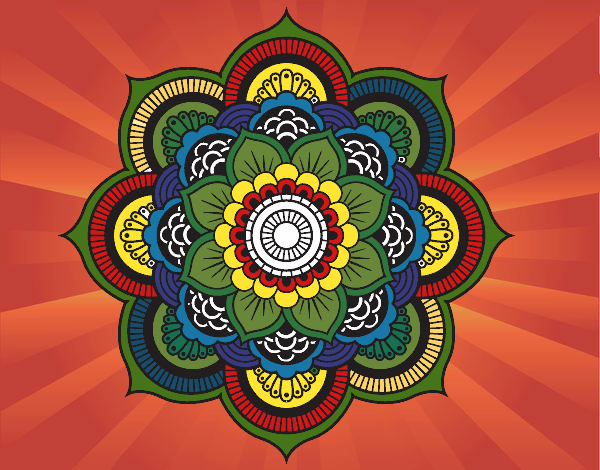 Mandala flor oriental