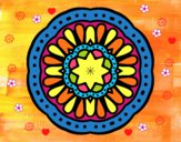 Dibujo Mandala mosaico pintado por Coda
