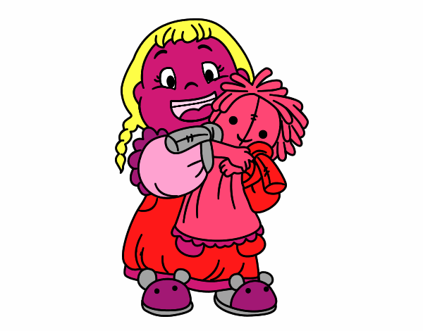 Niña con su muñeca