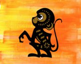 Dibujo Signo del mono pintado por valen100
