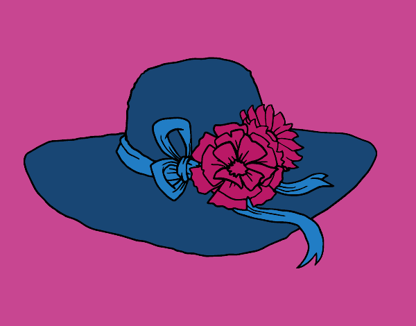 Sombrero con flores