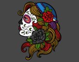 Dibujo Tatuaje de Catrina pintado por laksj