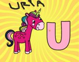 Dibujo U de Unicornio pintado por carlita11