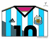 Dibujo Camiseta del mundial de fútbol 2014 de Argentina pintado por juanlasca