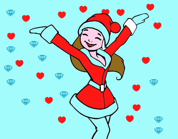 Dibujo Chica Noel pintado por valeriamat