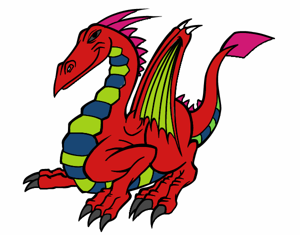 Dibujo Dragón elegante pintado por sandym