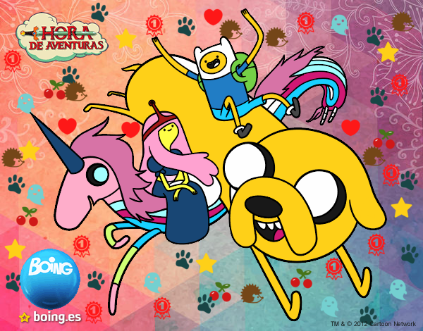 Finn y Jake con la Princesa Chicle