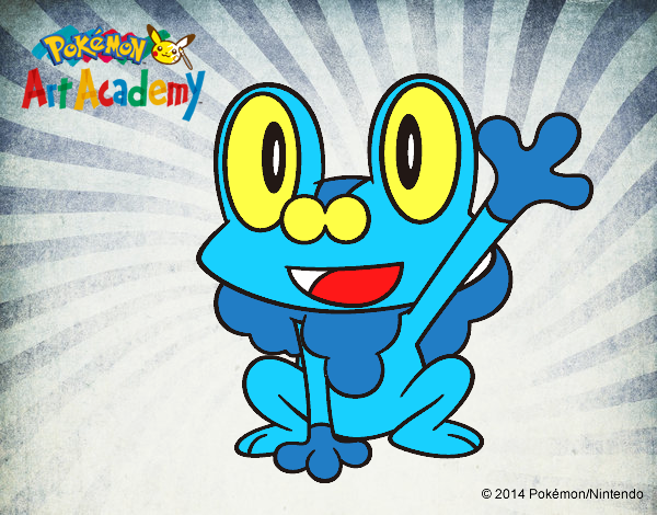 Froakie saludando