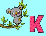 Dibujo K de Koala pintado por kisbel