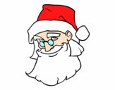 Dibujo La cara de Papá Noel pintado por elisaelisa