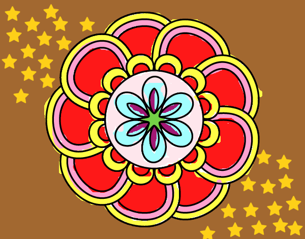Dibujo Mandala de pétalos pintado por Gonmar