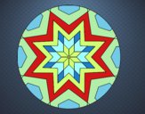 Dibujo Mandala mosaico estrella pintado por zoemarcato