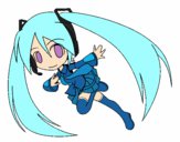 Dibujo Miku virtual pintado por Mariaotaku