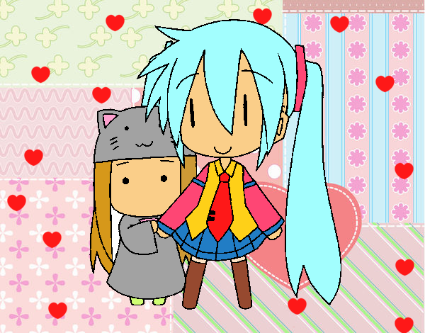 Miku y Kasane Chibi