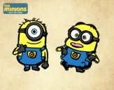 Dibujo Minions - Carl y Dave pintado por Claudette