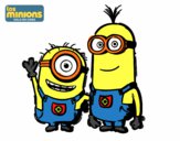 Dibujo Minions - Carl y Kevin pintado por Gonmar