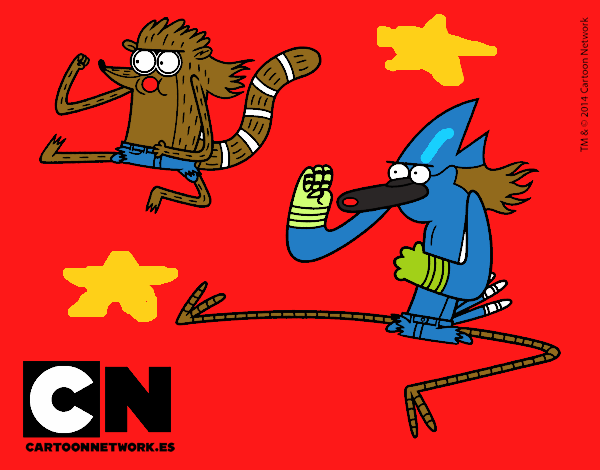 Mordecai y Rigby karatekas