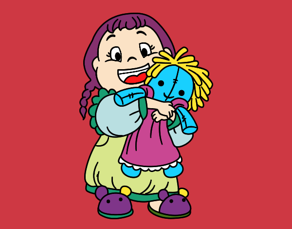 Niña con su muñeca