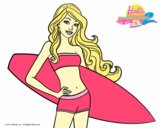 Barbie con tabla de surf