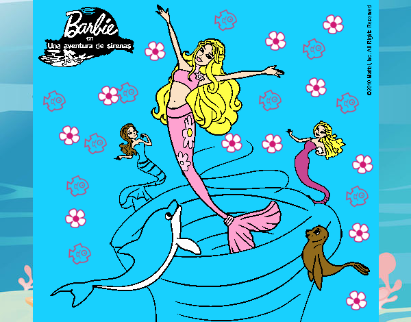 Barbie sirena contenta