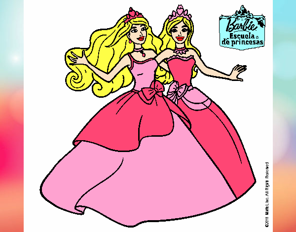 Barbie y su amiga súper felices