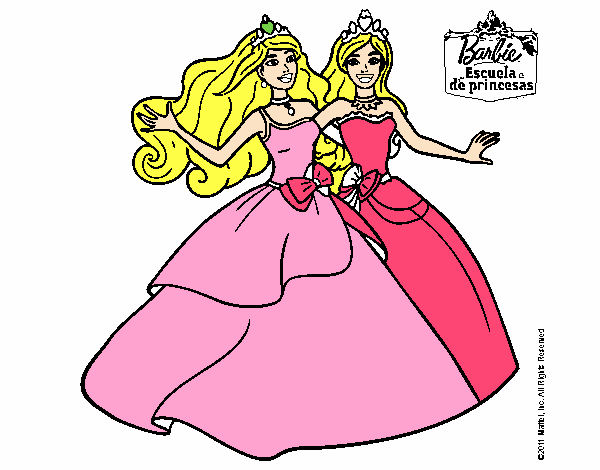 Barbie y su amiga súper felices