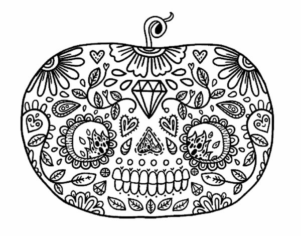 Calabaza del día de los muertos 