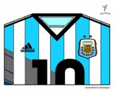 Dibujo Camiseta del mundial de fútbol 2014 de Argentina pintado por AngelesMon