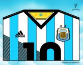 Dibujo Camiseta del mundial de fútbol 2014 de Argentina pintado por AngelesMon
