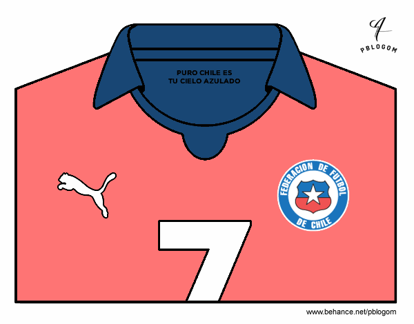 Camiseta del mundial de fútbol 2014 de Chile