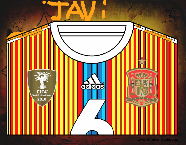 Camiseta del mundial de fútbol 2014 de España