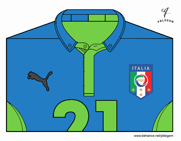 Camiseta del mundial de fútbol 2014 de Italia