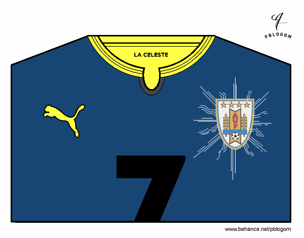 Camiseta del mundial de fútbol 2014 de Uruguay