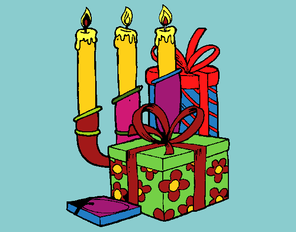 Candelabro y regalos