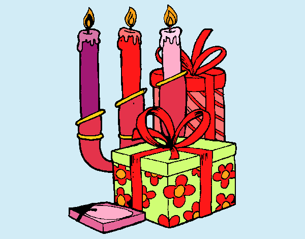 Candelabro y regalos