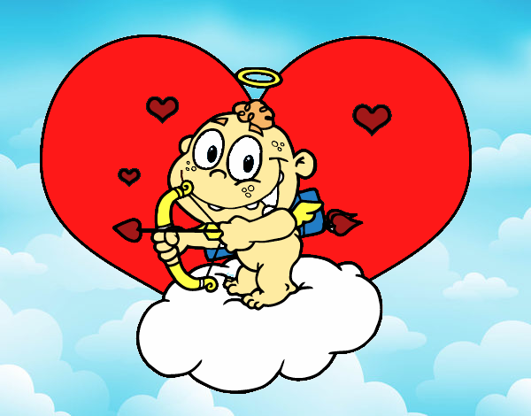 Cupido y corazón