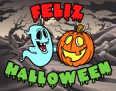 Dibujo Feliz Halloween pintado por zoemarcato