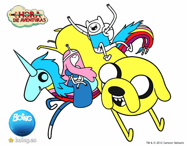 Finn y Jake con la Princesa Chicle