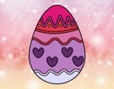 Dibujo Huevo con corazones pintado por zoemarcato