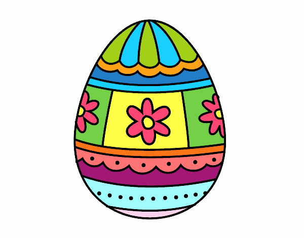 Huevo de Pascua con decoraciones