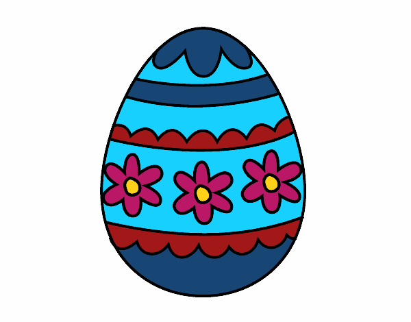 Dibujo Huevo de Pascua floral pintado por adriana_12