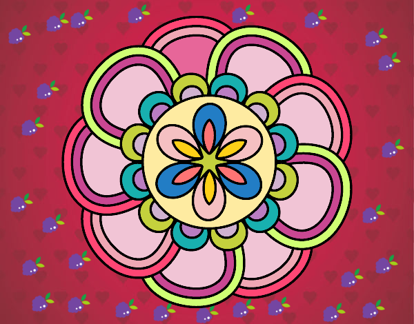 Dibujo Mandala de pétalos pintado por MILEYRENI