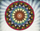 Dibujo Mandala flor con círculos pintado por sofiaviki