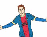 Dibujo Messi pintado por annafrozen